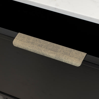 Hiku Pull Vanity Handle - Aged Golden Pewter