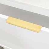 Hiku Pull Vanity Handle - Brushed Golden Brass