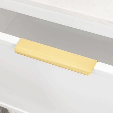 Hiku Pull Vanity Handle - Brushed Golden Brass