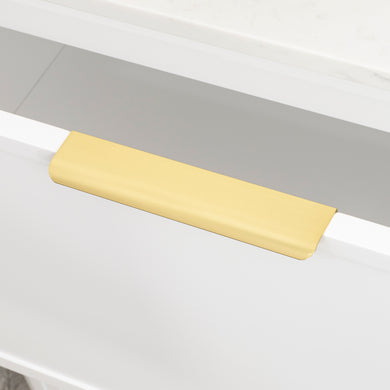 Hiku Pull Vanity Handle - Brushed Golden Brass