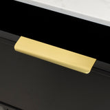 Hiku Pull Vanity Handle - Brushed Golden Brass