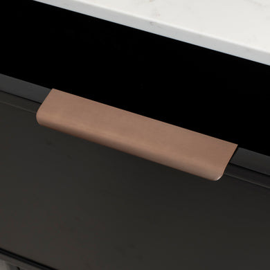Hiku Pull Vanity Handle - Brushed Golden Brown