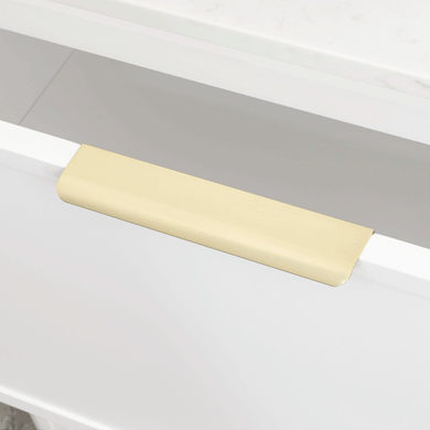 Hiku Pull Vanity Handle - Brushed Light Brass