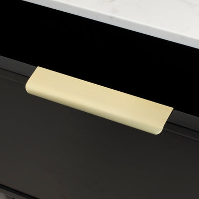 Hiku Pull Vanity Handle - Brushed Light Brass
