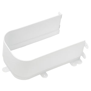 U Shaped Insert Aluminum Under Sink Vanity Drawer Cut Out for Plumbing, Matte White