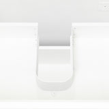 U Shaped Insert Aluminum Under Sink Vanity Drawer Cut Out for Plumbing, Matte White