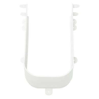 U Shaped Insert Aluminum Under Sink Vanity Drawer Cut Out for Plumbing, Matte White