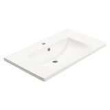 Kaku 750mm Vanity Top with Integrated Sink and Overflow, Matte White