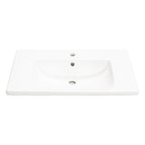 Kaku 750mm Vanity Top with Integrated Sink and Overflow, Matte White