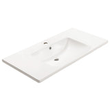 Kaku 900mm Vanity Top with Integrated Sink and Overflow, Matte White