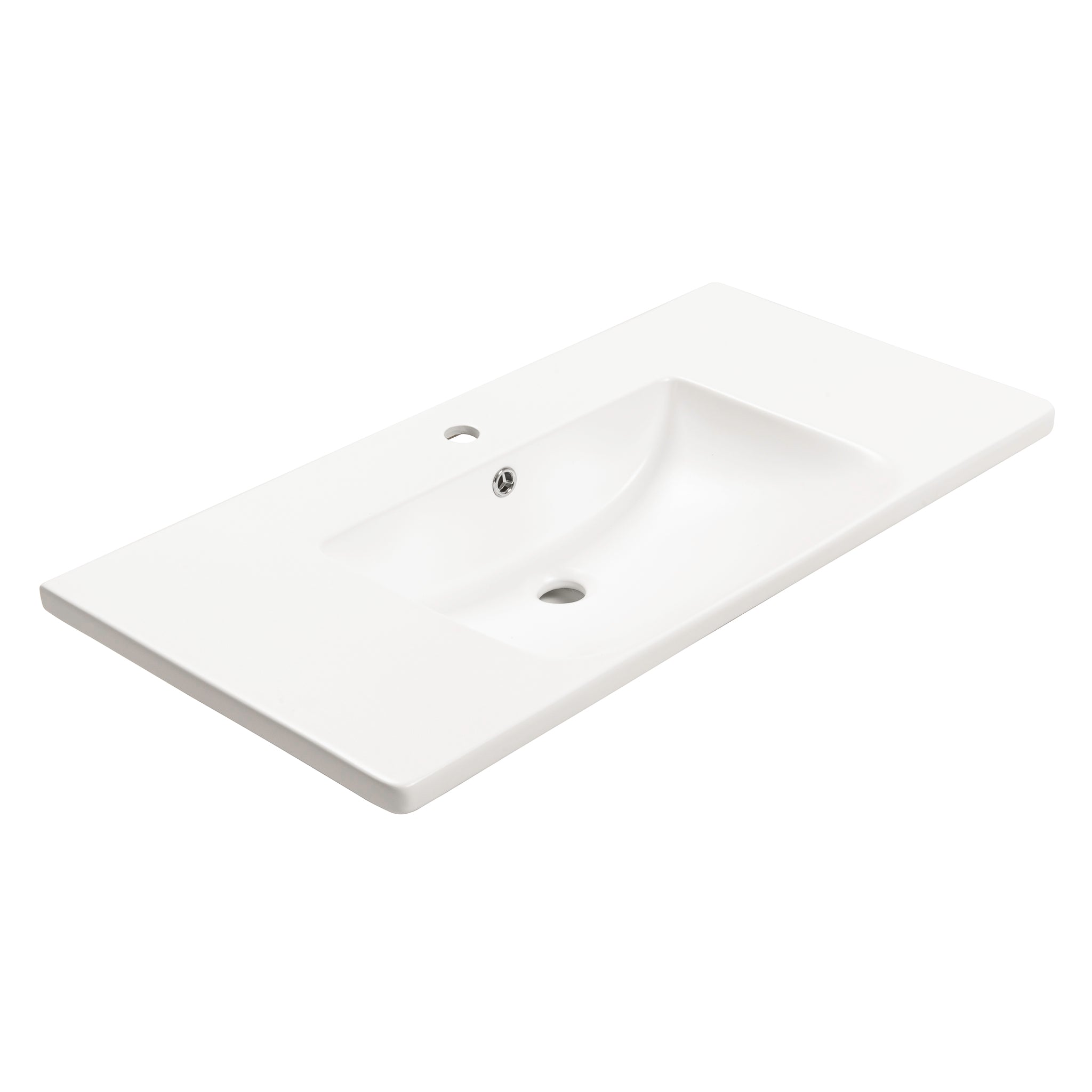 Kaku 900mm Vanity Top with 1 Tap Hole, Matte White