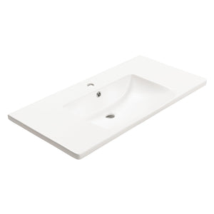 Kaku 900mm Vanity Top with Integrated Sink and Overflow, Matte White