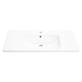 Kaku 900mm Vanity Top with Integrated Sink and Overflow, Matte White