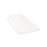 Tura Ensuite Pre-Cut 600mm x 380mm x 20mm Curved Front White Stone Silica Free Slab - No Holes Cut