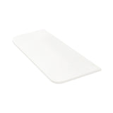 Tura Ensuite Pre-Cut 750mm x 380mm x 20mm Curved Front White Stone Silica Free Slab - No Holes Cut