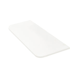 Tura Ensuite Pre-Cut 750mm x 380mm x 20mm Curved Front White Stone Silica Free Slab - No Holes Cut