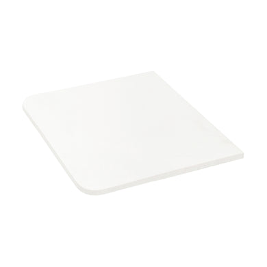 Tura Pre-Cut 600mm x 515mm x 20mm Curved Front  White Stone Silica Free Slab - No Holes Cut