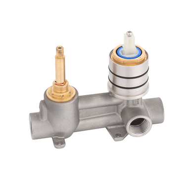 Jena Shower/ Bath Wall Mixer with Diverter and Square Plates, Brushed Gunmetal