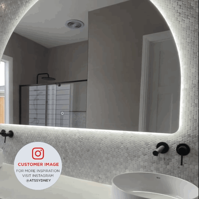 Arco Arch 1500mm x 1000mm Backlit LED Frameless Mirror with Polished Edge and Demister