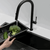 Retto Stainless Steel Sink Colander 218mm x 420mm x 80mm, Brushed Gunmetal Black