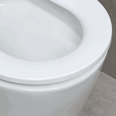 Tiffalo Rimless Back to Wall Toilet Suite, Gloss White