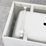 Cubix Extra Height 1100mm Japanese Soaking Bathtub, Gloss White