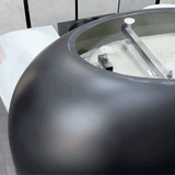 Wave Oval 1600mm Wide Freestanding Bath, Matte Black