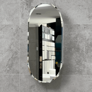 Classic Jewel 400mm x 900mm Mirrored Shaving Cabinet, Matte White