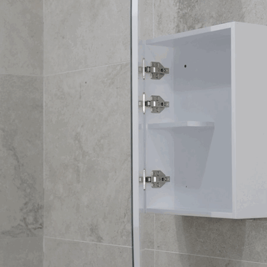 Classic Jewel 400mm x 900mm Mirrored Shaving Cabinet, Matte White