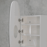 *Clearance* Riri Oblong 500mm x 900mm Mirrored Shaving Cabinet, Matte White