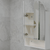 Tura Arch 800mm x 900mm Mirrored Shaving Cabinet with Exposed Shelf, Matte White