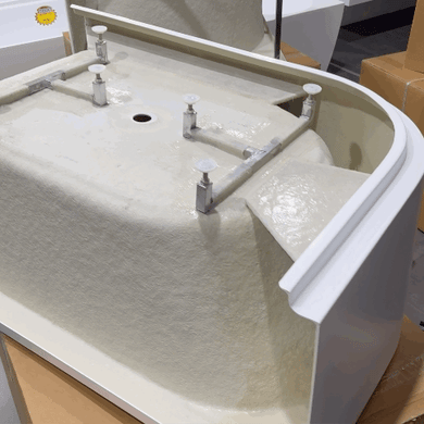 Arco plus bathtub underside GIF in white colour
