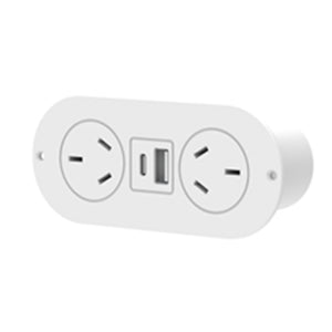 In Drawer Power Point - White - Bottom Right Drawer