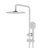 Profile Round Twin Shower System with Adjustable Rail and 250mm Head, Polished Chrome