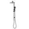 Profile Round Twin Shower System with Adjustable Rail and 250mm Head, Matte Black