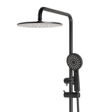 Profile Round Twin Shower System with Adjustable Rail and 250mm Head, Matte Black