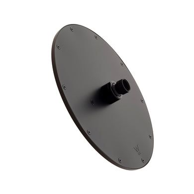 Profile Round Twin Shower System with Adjustable Rail and 250mm Head, Matte Black