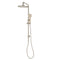 Profile Round Twin Shower System with Adjustable Rail and 250mm Head, Brushed Nickel
