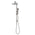 Profile Round Twin Shower System with Adjustable Rail and 250mm Head, Brushed Gunmetal
