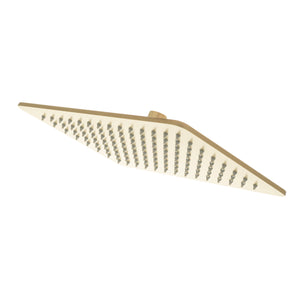Rectangular 300mm x 200mm x 7mm Stainless Steel Rain Shower Head, Brushed Brass (Gold)