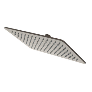 Rectangular 300mm x 200mm x 7mm Stainless Steel Rain Shower Head, Brushed Gunmetal