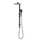 Retto Square Twin Shower System with Adjustable Rail and 250mm Head, Matte Black