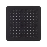 Retto Square Twin Shower System with Adjustable Rail and 250mm Head, Matte Black