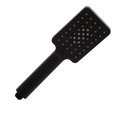 Retto Square 3-Function Hand Shower with Holder, Matte Black
