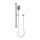 Retto Square 3-Function Hand Shower on Rail, Polished Chrome