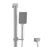 Retto Square 3-Function Hand Shower on Rail, Polished Chrome