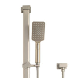 Retto Square 3-Function Hand Shower on Rail, Brushed Nickel
