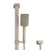 Retto Square 3-Function Hand Shower on Rail, Brushed Nickel