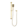 Retto Square 3-Function Hand Shower on Rail, Brushed Brass (Gold)