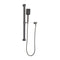 Retto Square 3-Function Hand Shower on Rail, Brushed Gunmetal